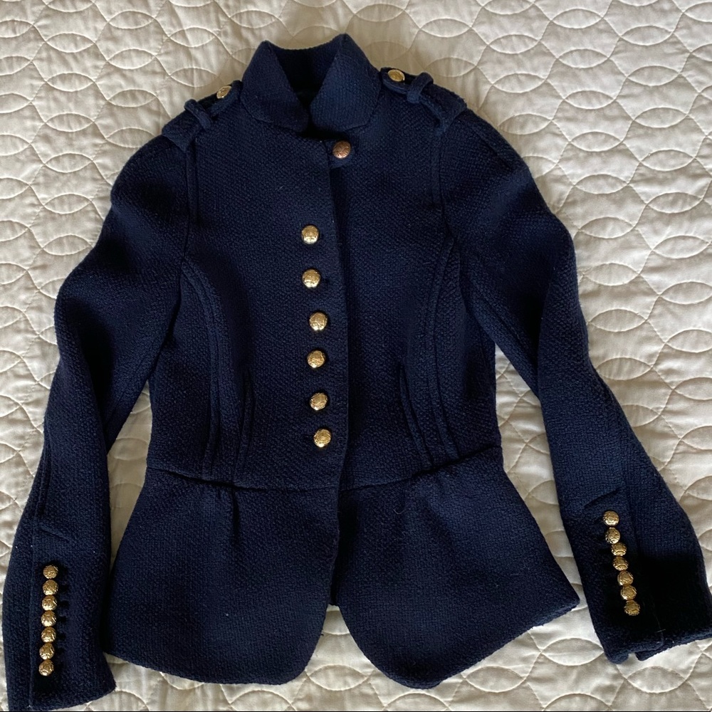 XS Zara Basic Navy blue Coat